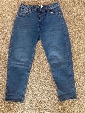 H&M High Rise Women's Jeans in Dark Blue Denim